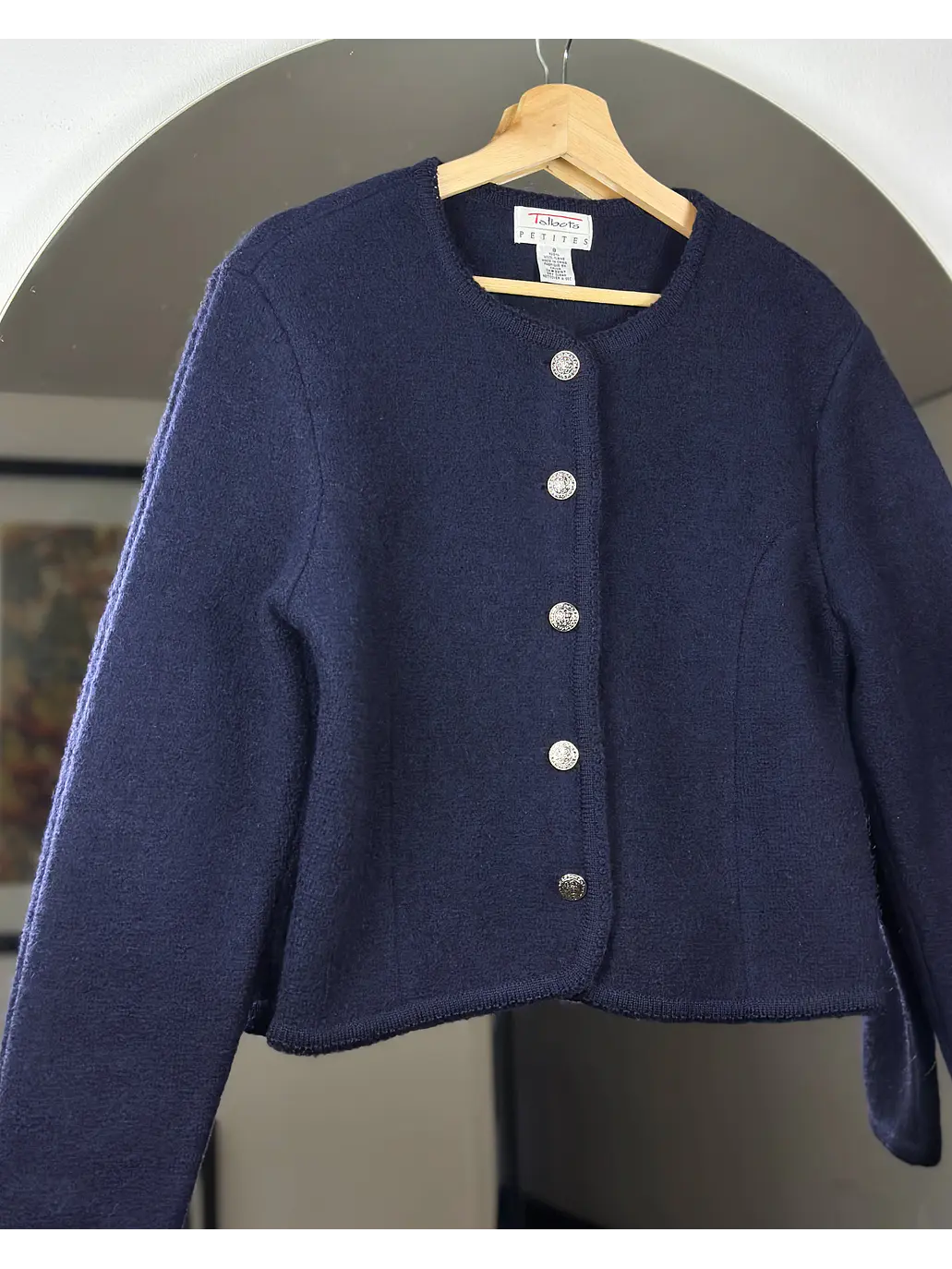 Chaqueta de lana azul marino 3