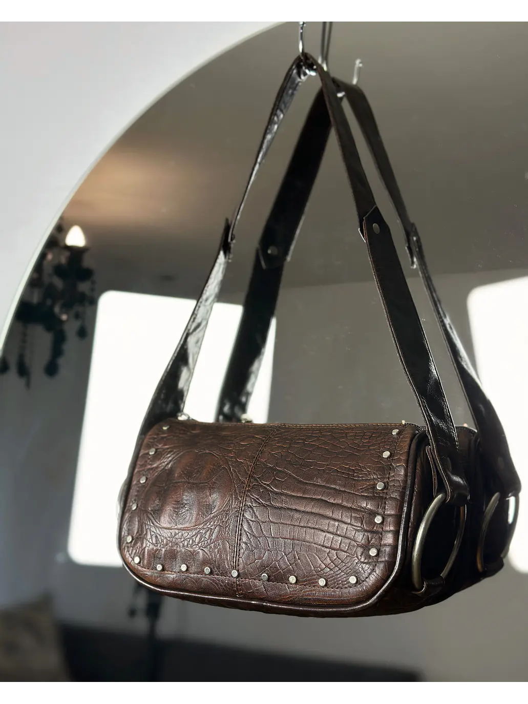Cartera de cuero café 1