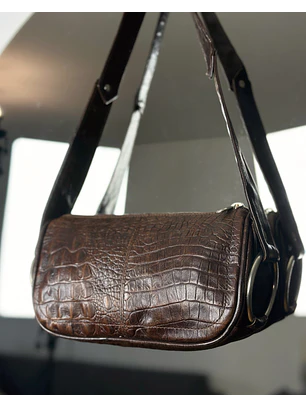 Cartera de cuero café