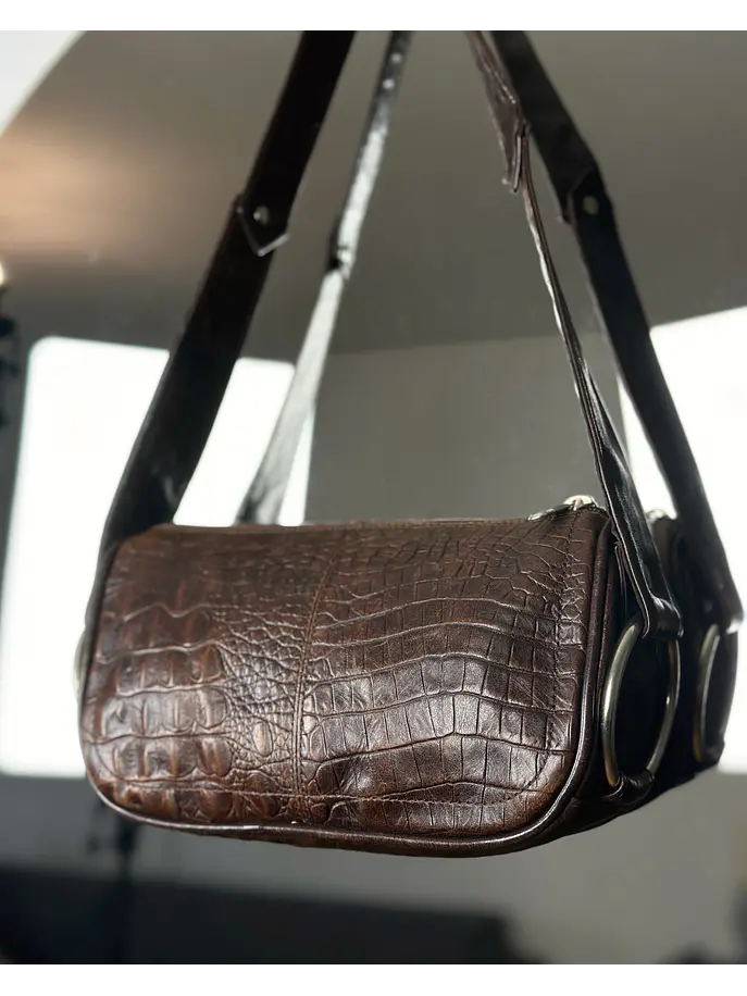 Cartera de cuero café 2