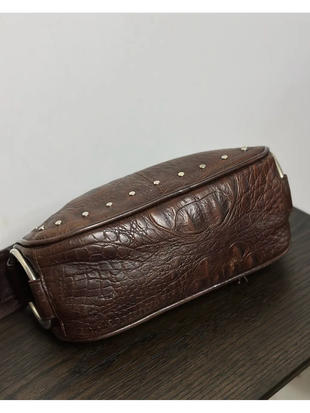 Cartera de cuero café 5