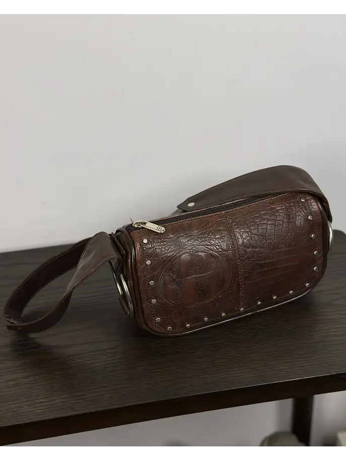 Cartera de cuero café 6