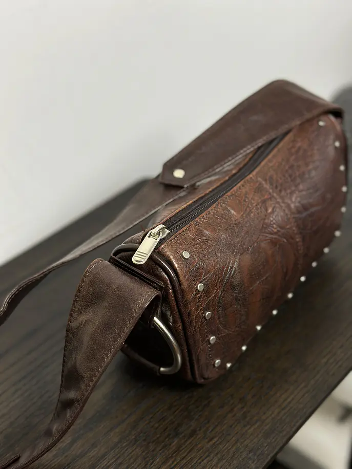 Cartera de cuero café 7