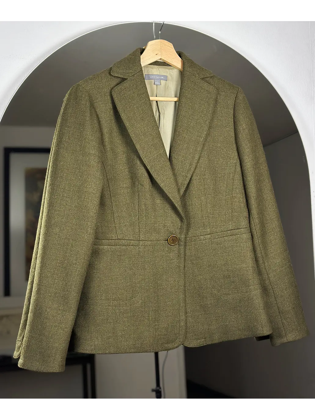 Blazer verde oliva de lana 1