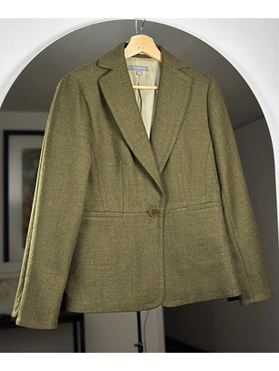 Blazer verde oliva de lana