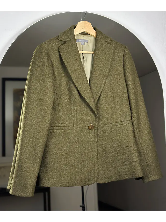 Blazer verde oliva de lana 1