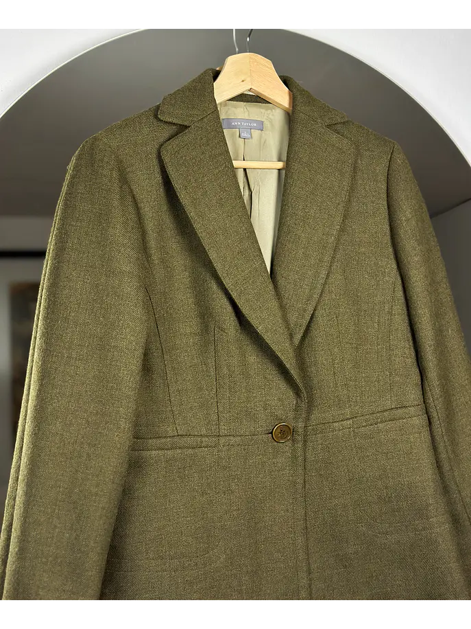 Blazer verde oliva de lana 2