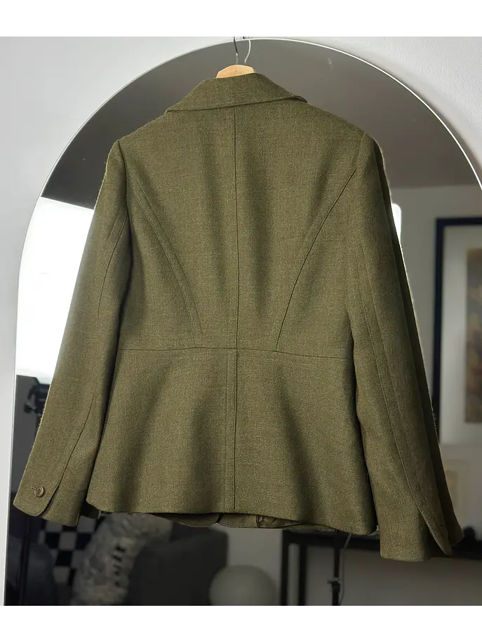 Blazer verde oliva de lana 4