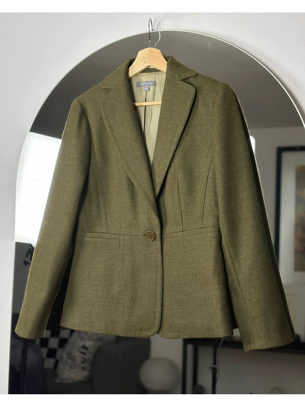 Blazer verde oliva de lana 5