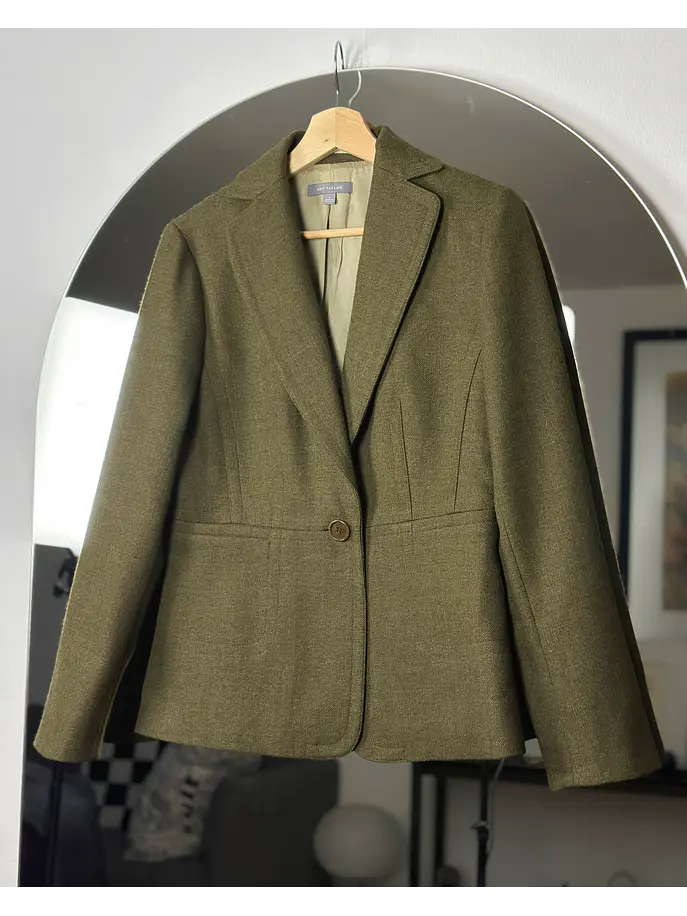 Blazer verde oliva de lana 5