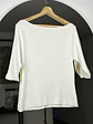 Polera blanca cuello bote - Miniatura 3