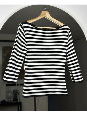 Top rayado cuello bote
