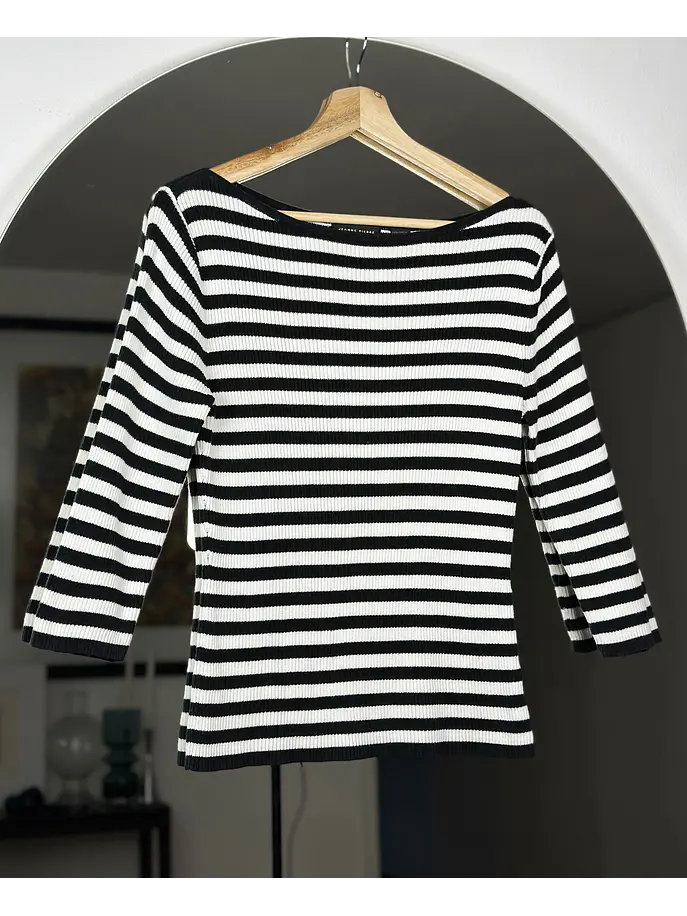 Top rayado cuello bote 1