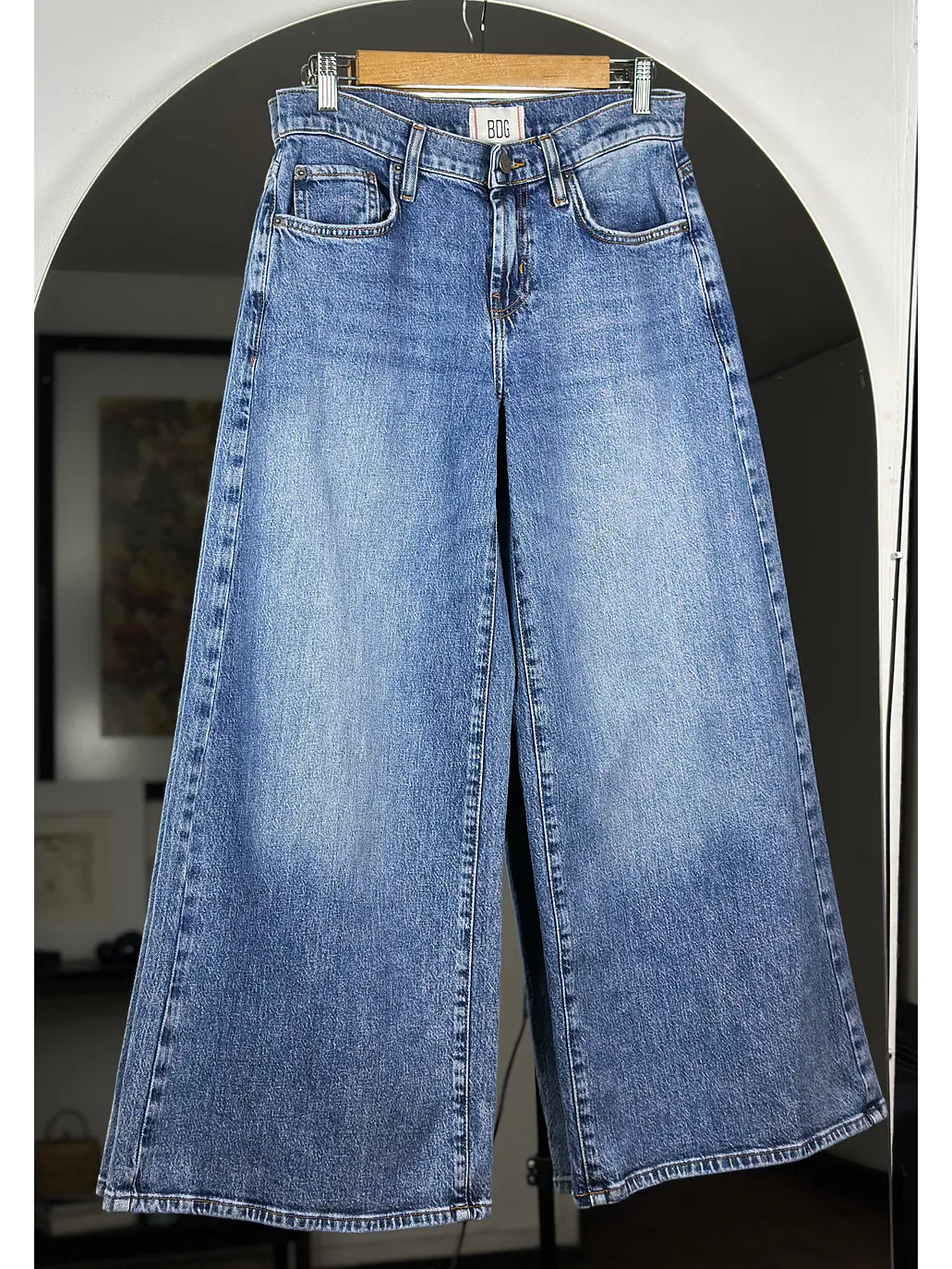 Jeans azul wide leg 1