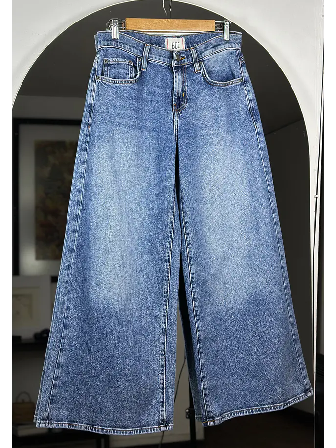 Jeans azul wide leg 1