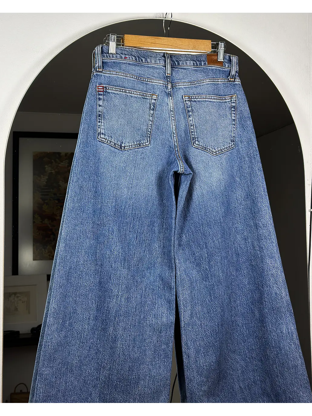 Jeans azul wide leg 4