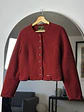 Chaqueta de lana burdeo - Miniatura 1