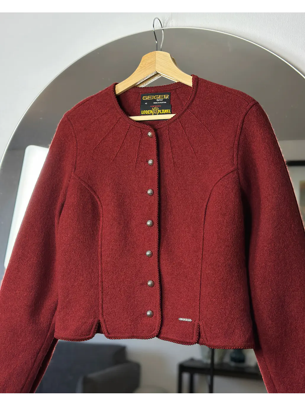 Chaqueta de lana burdeo 2