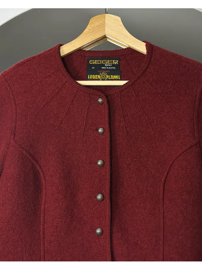 Chaqueta de lana burdeo 3