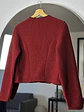 Chaqueta de lana burdeo - Miniatura 4
