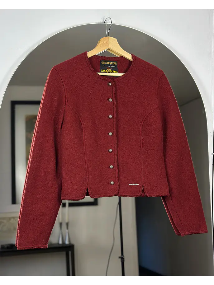 Chaqueta de lana burdeo 5