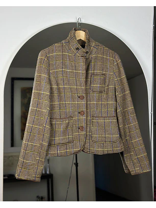 Blazer cuadrillé de lana