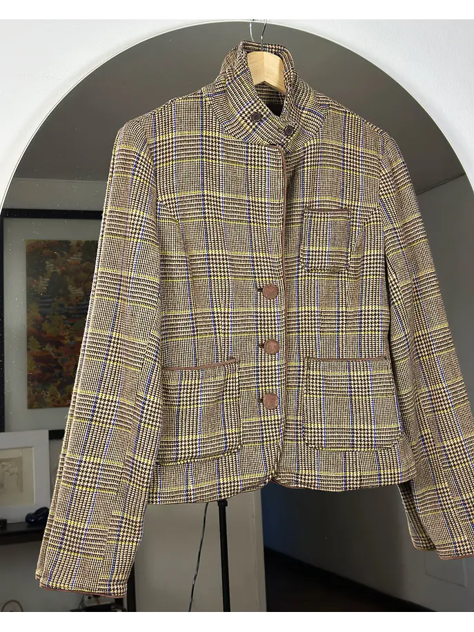 Blazer cuadrillé de lana 2