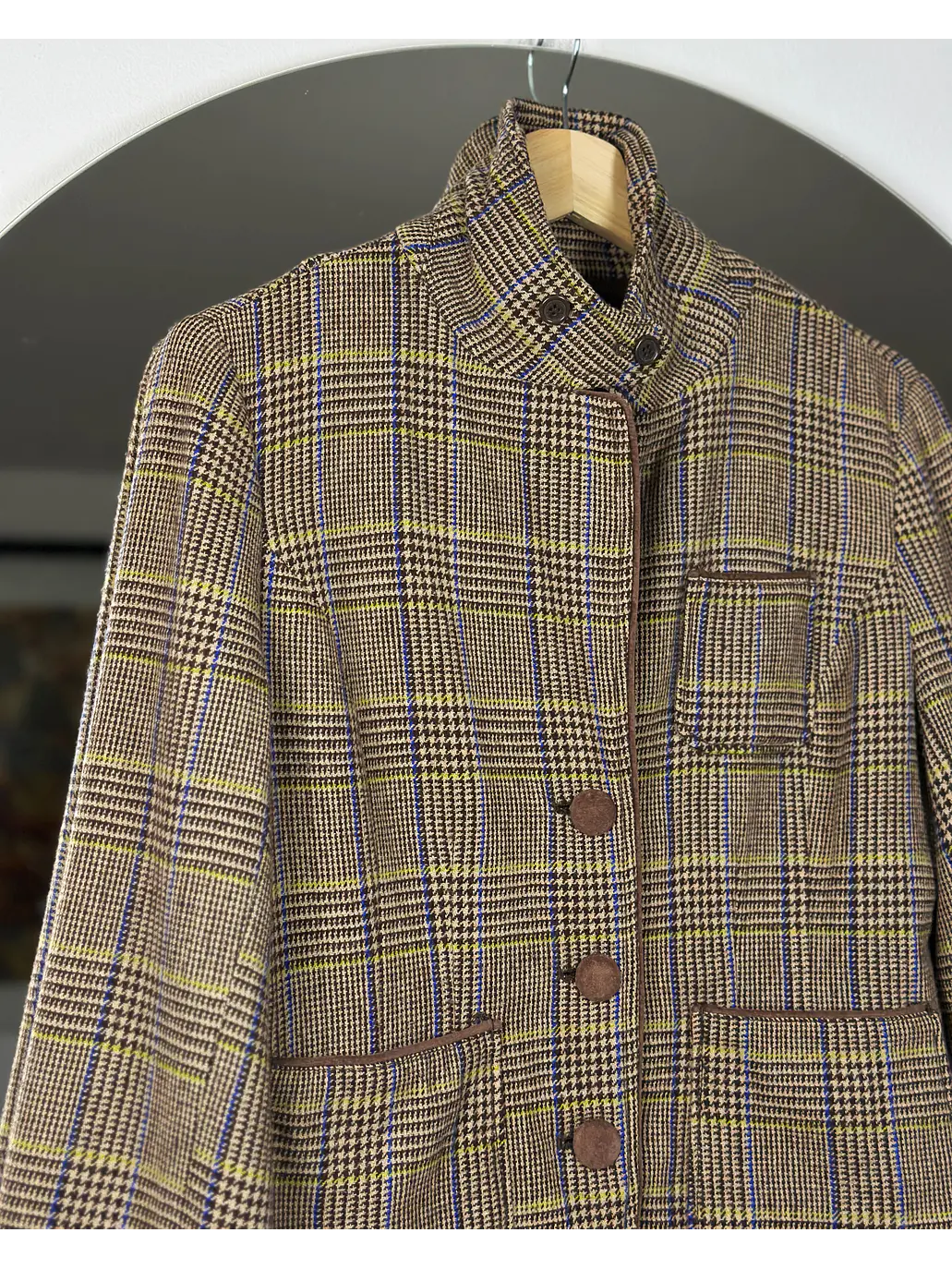 Blazer cuadrillé de lana 3