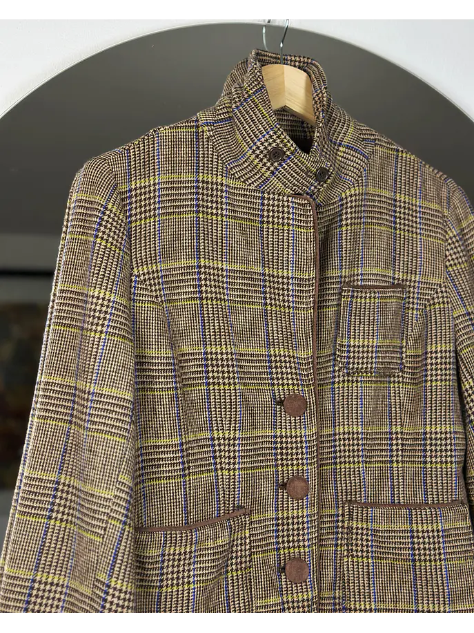Blazer cuadrillé de lana 3