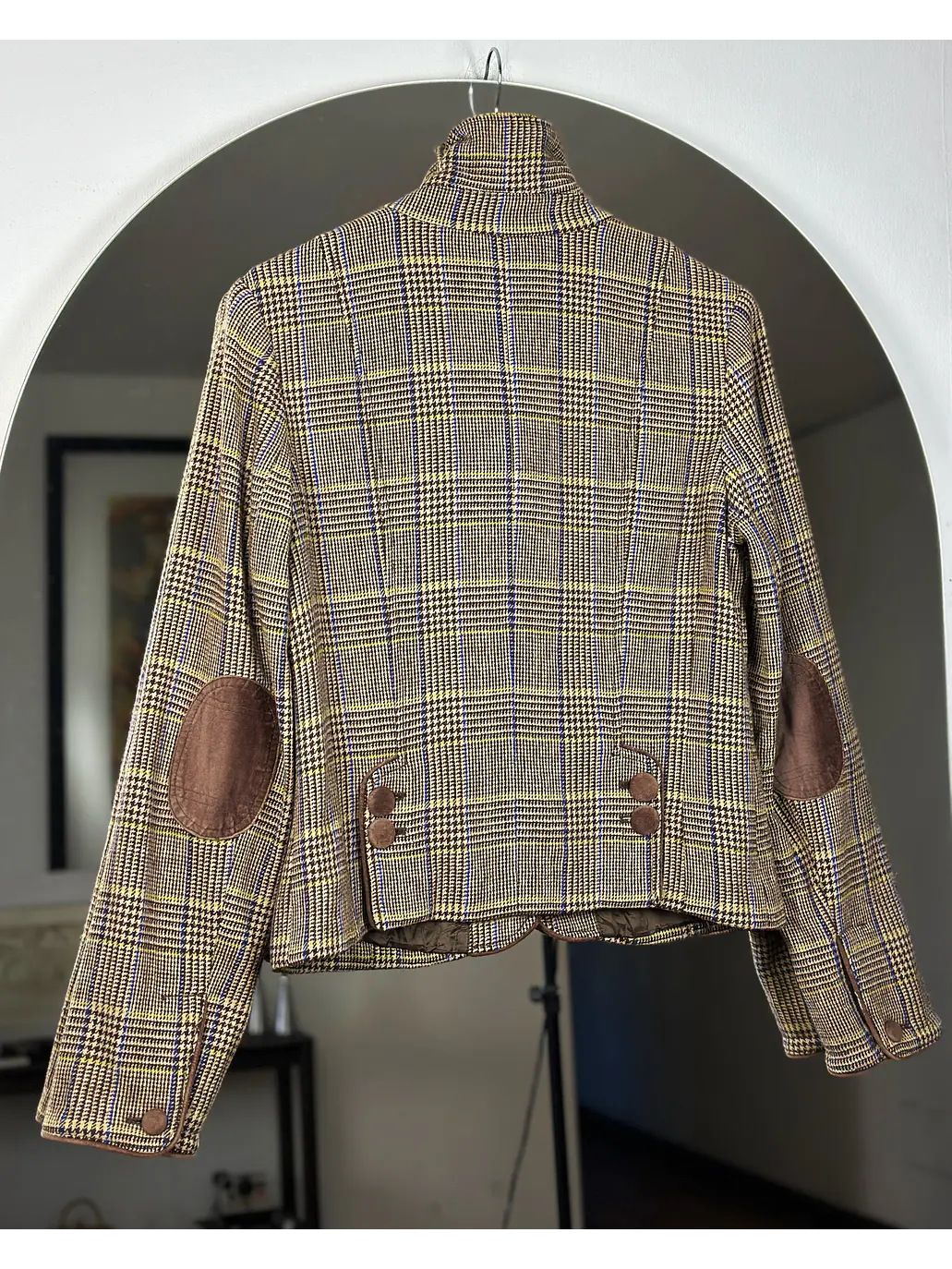 Blazer cuadrillé de lana 4
