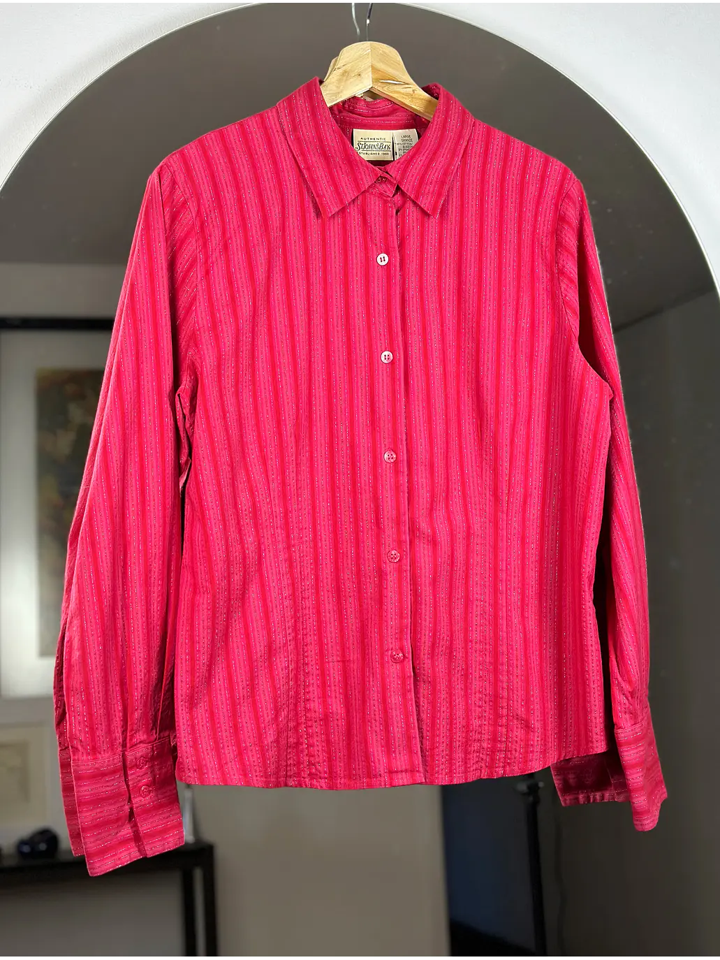 Camisa fucsia rayada 1