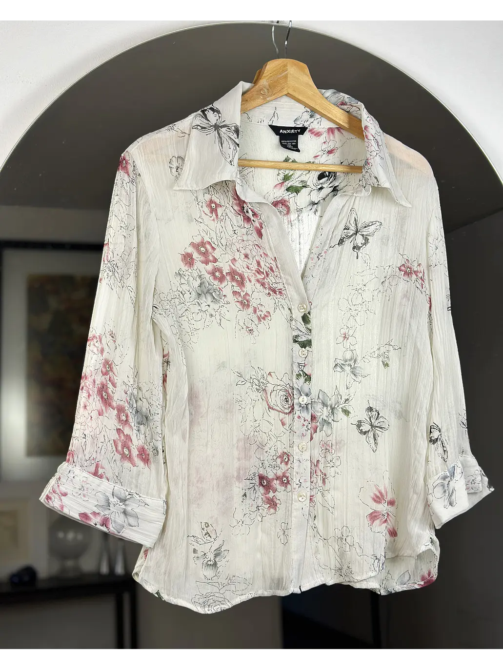 Camisa floreada gasa 1