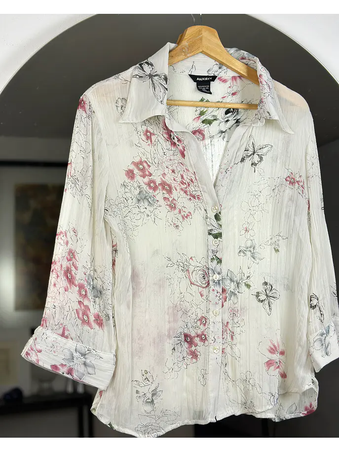 Camisa floreada gasa 2