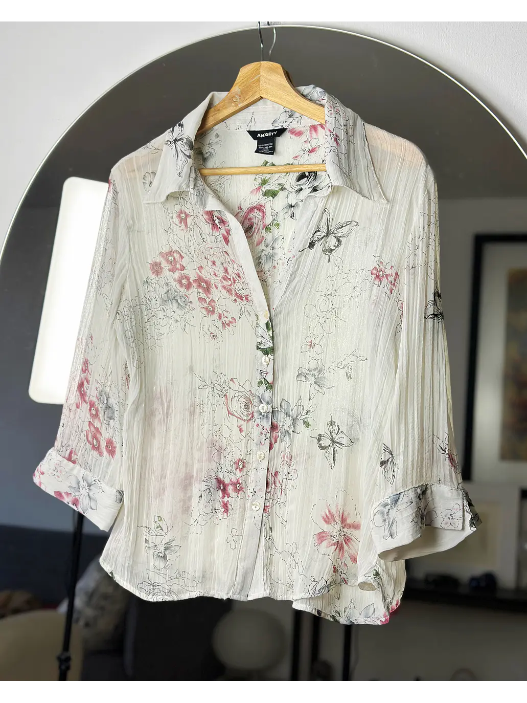 Camisa floreada gasa 4