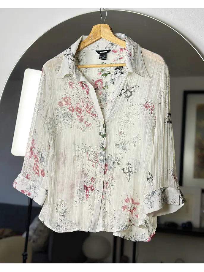 Camisa floreada gasa 4