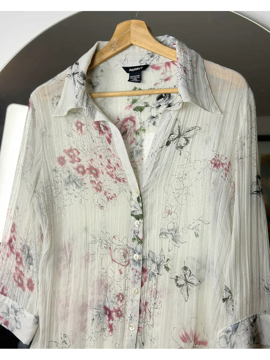 Camisa floreada gasa 5