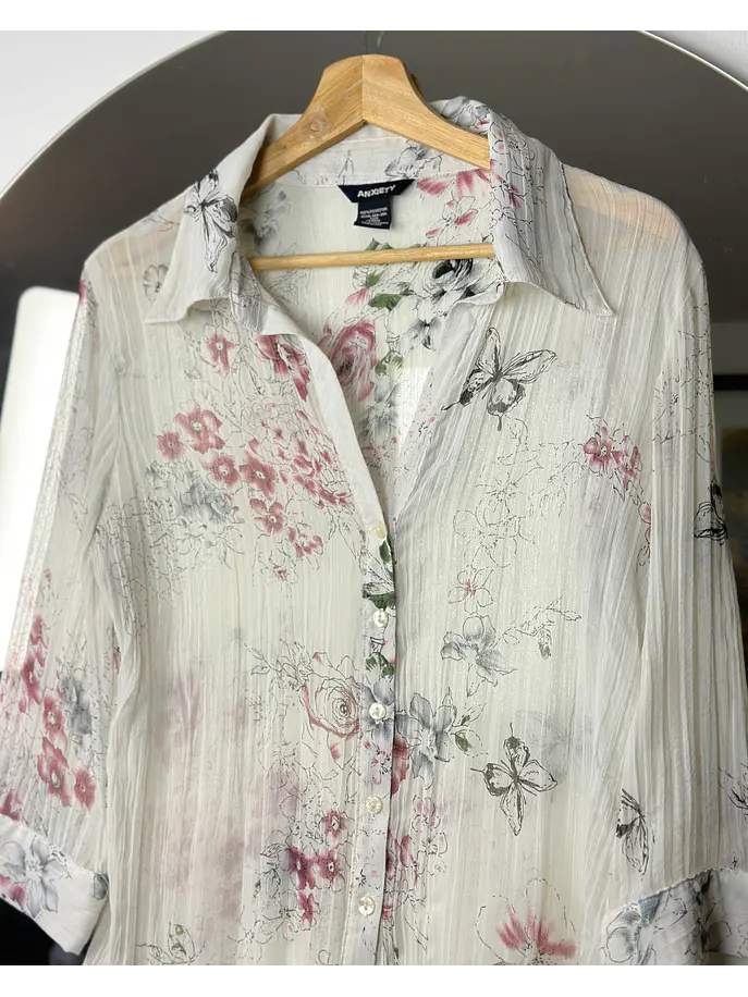 Camisa floreada gasa 5