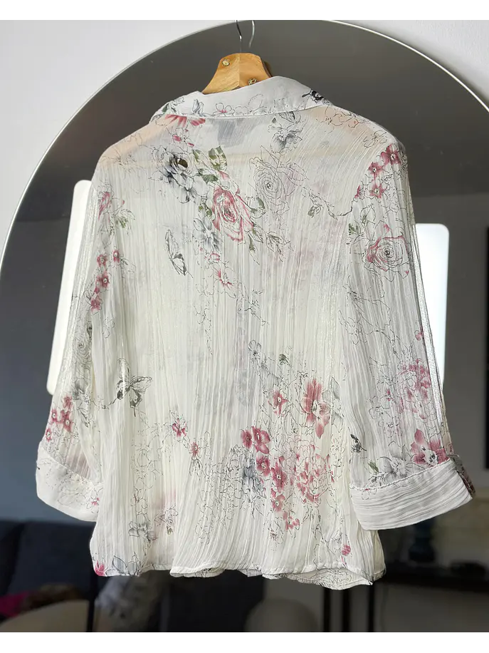 Camisa floreada gasa 6