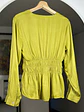 Top verde limon drapeado - Miniatura 3