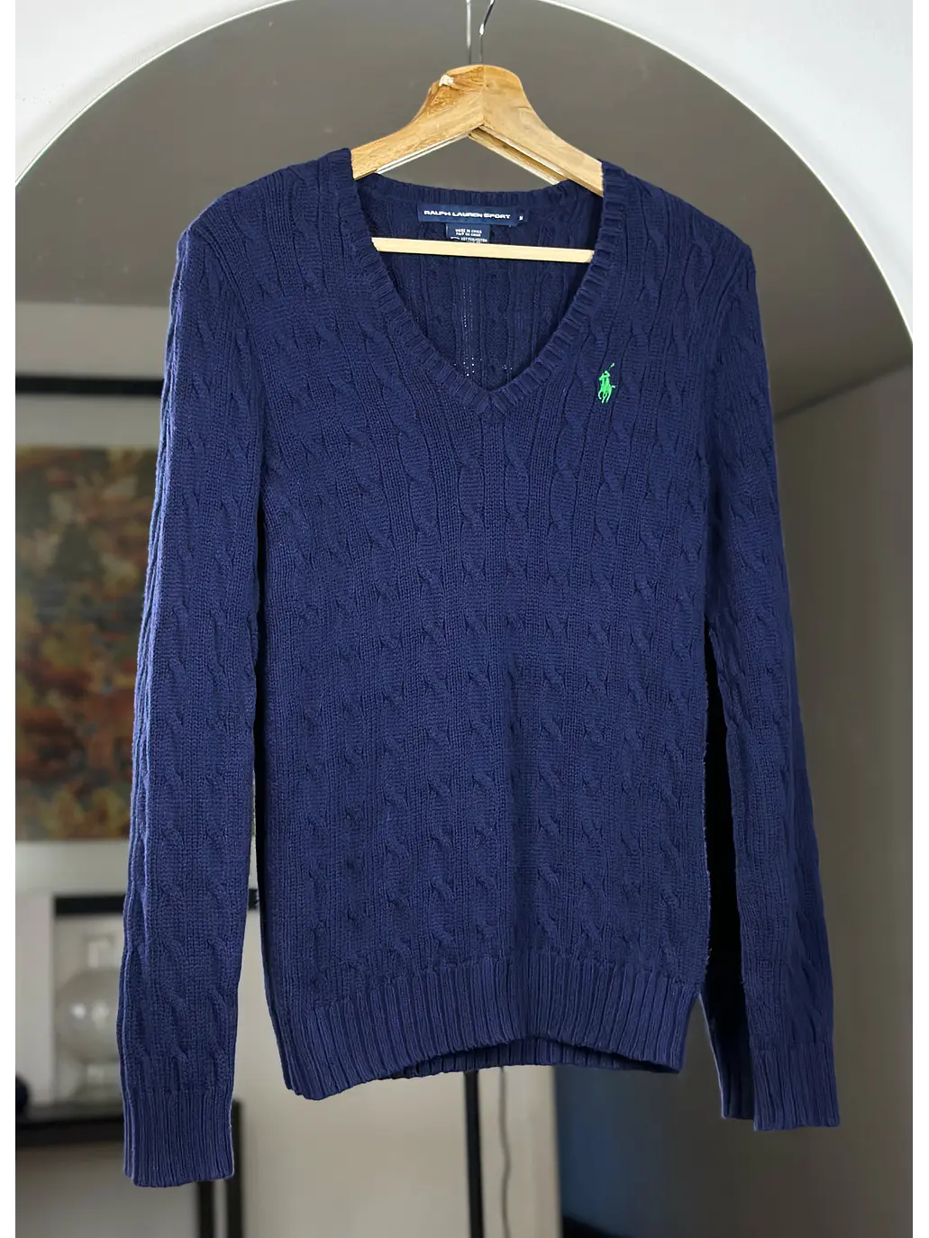 Chaleco trenzado azul 1