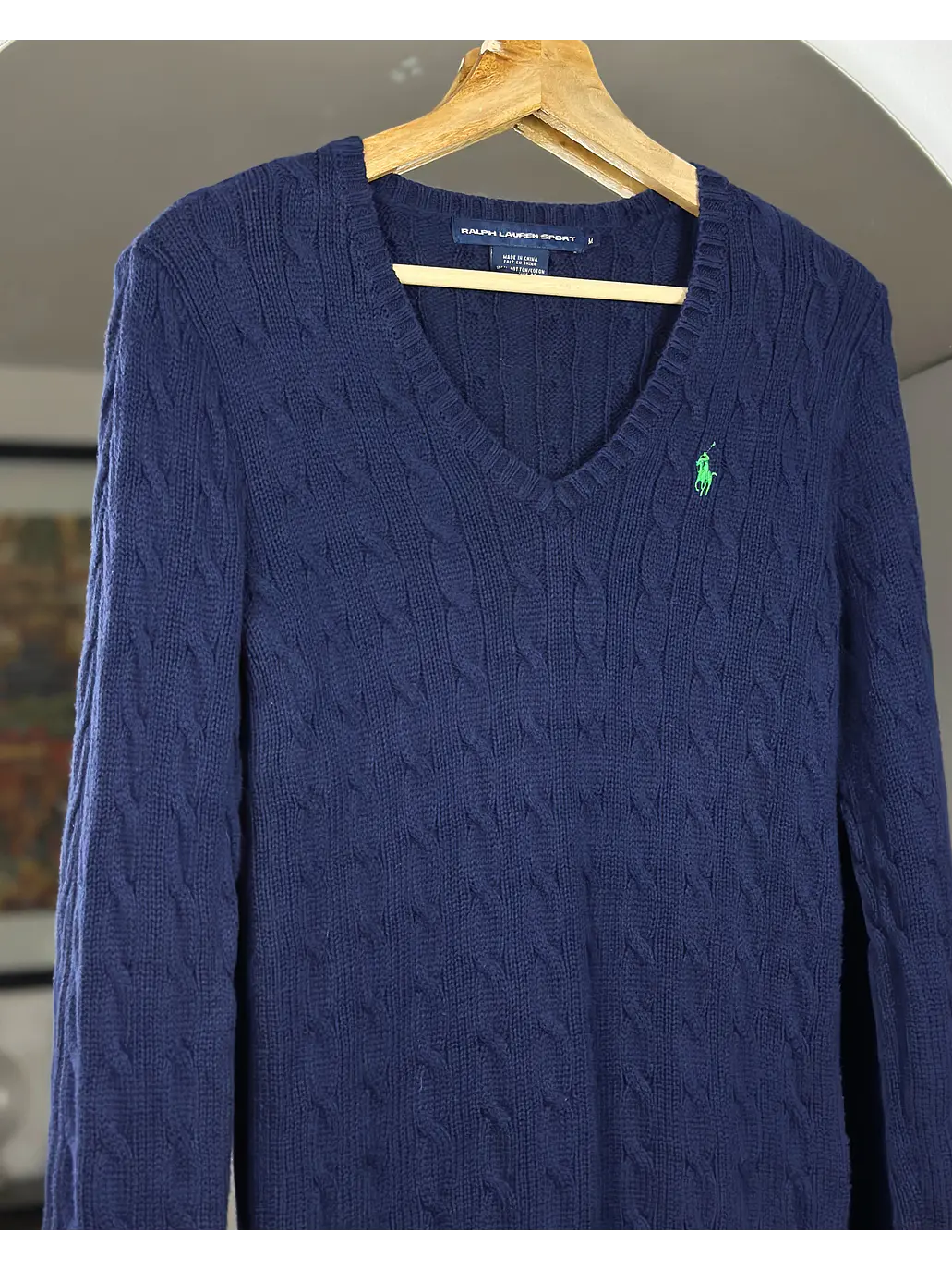 Chaleco trenzado azul 2
