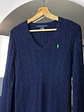 Chaleco trenzado azul - Miniatura 4
