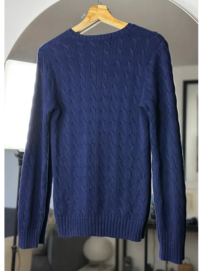 Chaleco trenzado azul 5