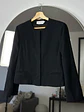 Chaqueta negra de lana - Miniatura 1