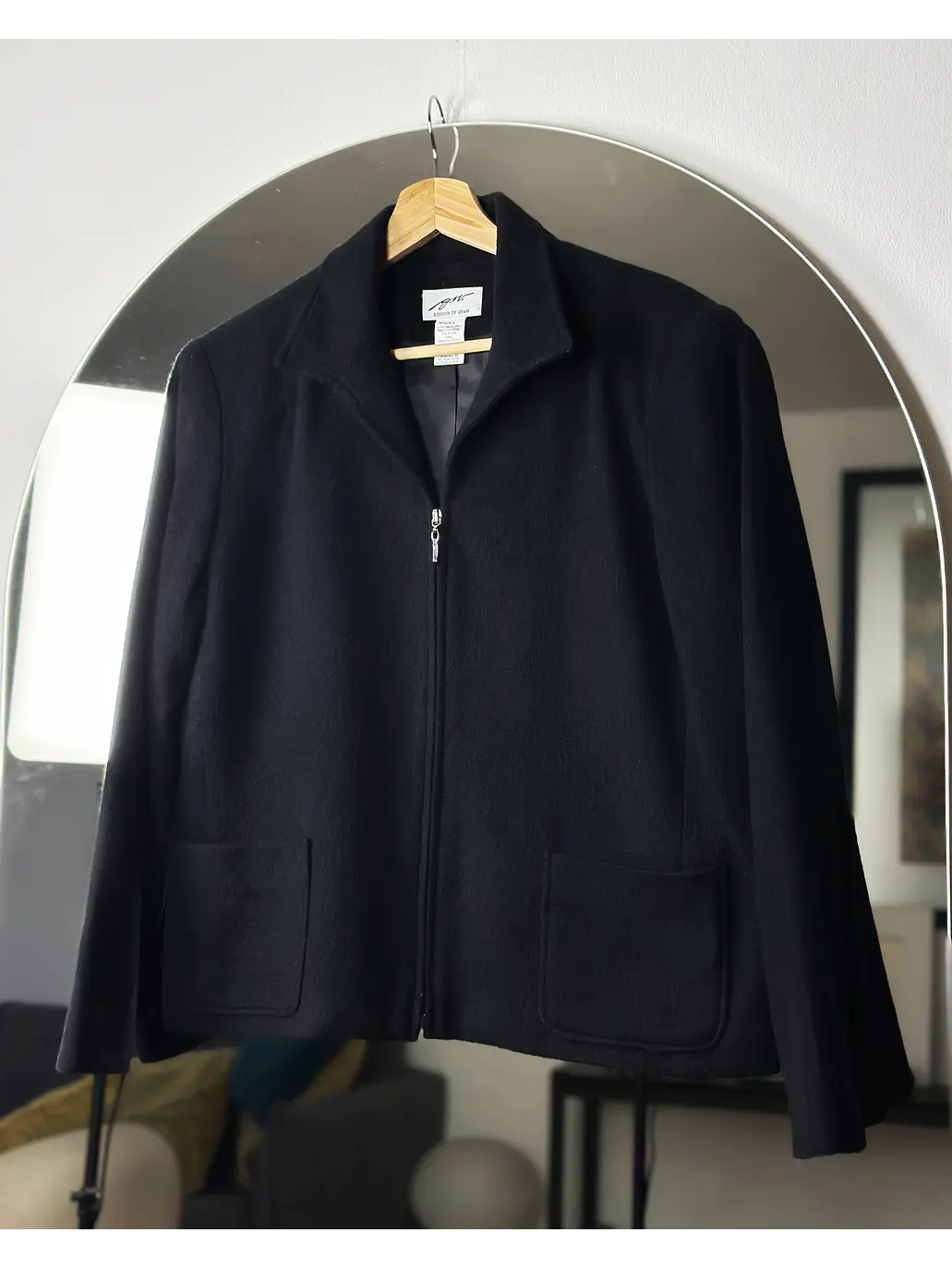 Chaqueta negra de lana 1