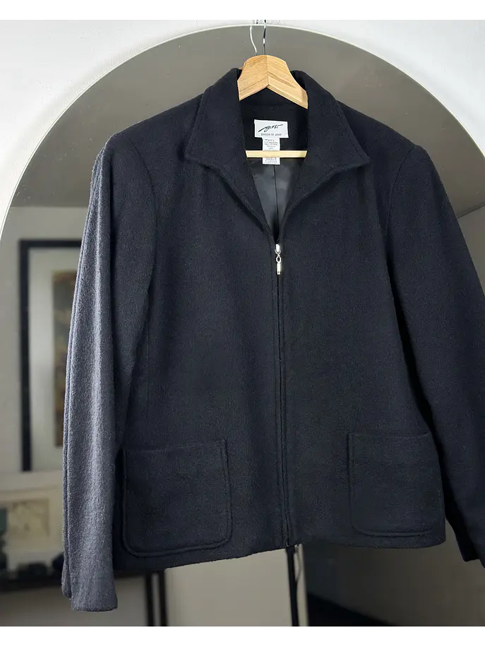 Chaqueta negra de lana 5