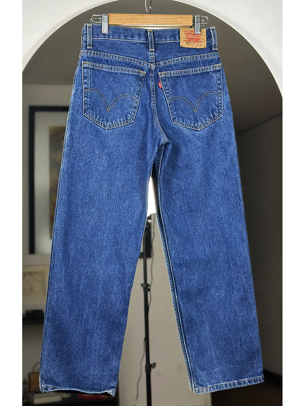 Jeans azul tiro alto 4