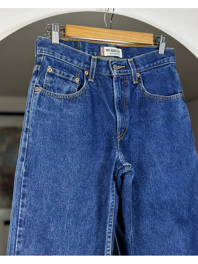 Jeans azul tiro alto 6