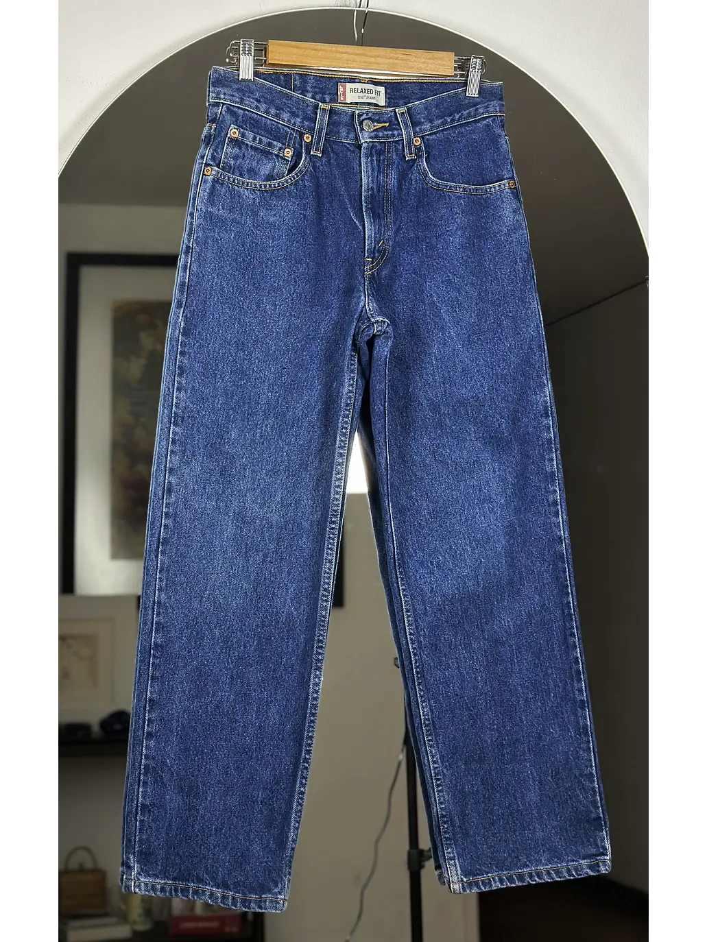 Jeans azul tiro alto 1