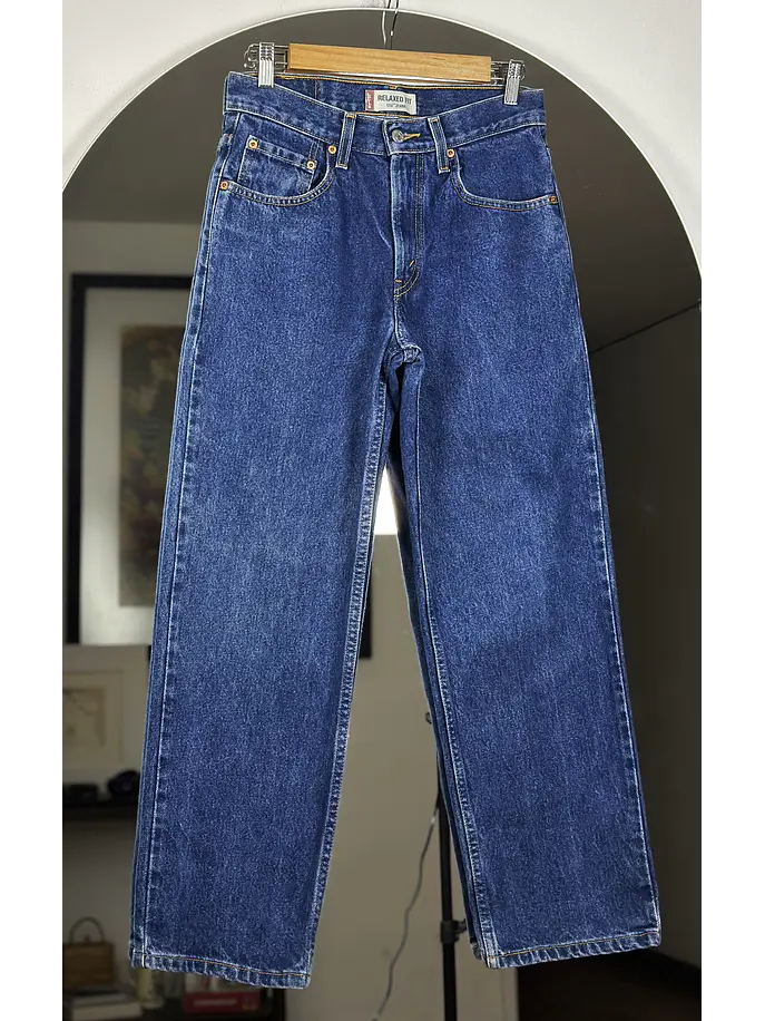 Jeans azul tiro alto 1